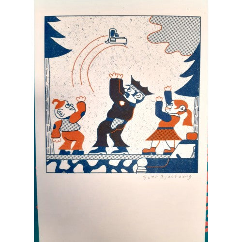 Burnbjoern - "Cop" -Print